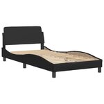 vidaXL Lit avec matelas noir 100x200 cm similicuir