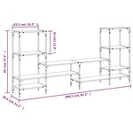 vidaXL Meuble TV chêne marron 206 5x28 5x95 cm bois d'ingénierie