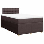 vidaXL Sommier à lattes de lit avec matelas Marron foncé 120x200 cm