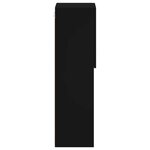 vidaXL Meuble TV avec lumières LED noir 30 5x30x102 cm