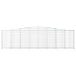 vidaXL Paniers à gabions arqués 3 Pièces 400x30x100/120 cm Fer galvanisé