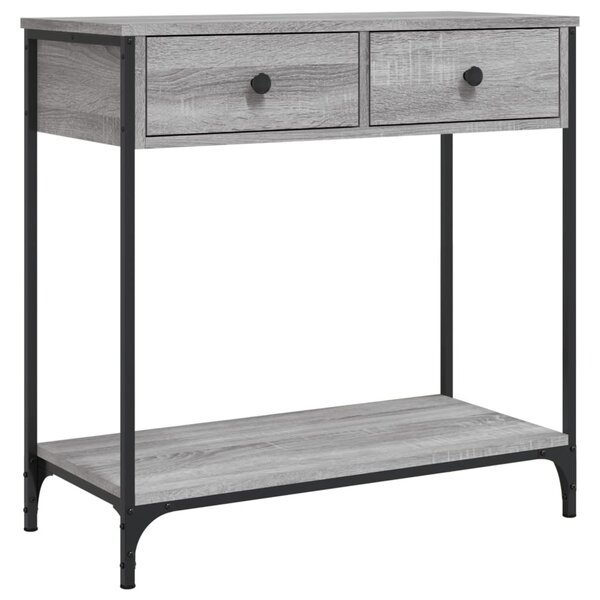 vidaXL Table console sonoma gris 75x34 5x75 cm bois d'ingénierie