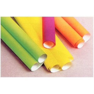 Papier affiche Clairefontaine rouleau de 10 feuilles format 60x80cm 80 grammes couleurs fluos assorties