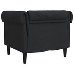 vidaXL Fauteuil Chesterfield noir tissu