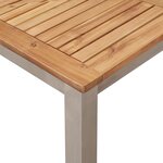 Ensemble de salle à manger de jardin 7 pièces en bois massif d'acacia vidaXL