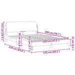 vidaXL Cadre de lit sans matelas crème 120x200 cm tissu