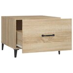 vidaXL Table basse avec pieds en métal Chêne sonoma 50x50x40 cm