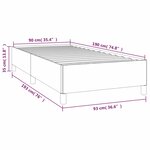 vidaXL Cadre de lit sans matelas bleu foncé 90x190 cm velours