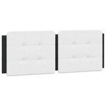 vidaXL Cadre de lit avec LED sans matelas noir et blanc 140x200 cm