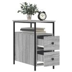 vidaXL Tables de chevet 2 Pièces sonoma gris 30x60x60cm bois d'ingénierie