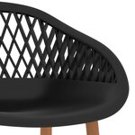 vidaXL Chaises de bar lot de 2 noir