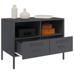 vidaXL Meubles TV 2 Pièces anthracite 68x39x50 5 cm acier laminé à froid