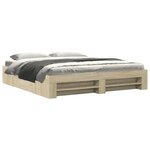 vidaXL Cadre de lit sans matelas chêne sonoma 200x200 cm