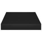 vidaXL Étagères murales flottantes 2 Pièces noir 23x23 5x3 8 cm MDF