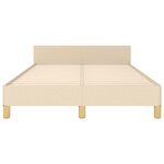vidaXL Cadre de lit sans matelas crème 120x190 cm tissu