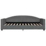 vidaXL Lit de jour avec gigogne sans matelas gris foncé 90x200 cm