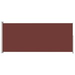 Vidaxl auvent latéral rétractable de patio 200x500 cm marron