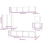 vidaXL Ensemble de meubles TV 8 Pièces Chêne sonoma Bois d'ingénierie