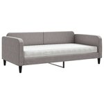 vidaXL Lit de jour avec matelas taupe 100x200 cm tissu