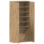 vidaXL Cabinet à chaussures en chêne artisan 80x39x180 cm en bois d'ingénierie