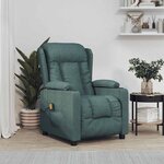 vidaXL Fauteuil de massage Vert foncé Tissu