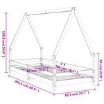 vidaXL Cadre de lit pour enfants 80x200 cm bois de pin massif