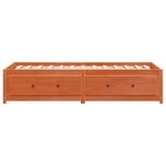 vidaXL Lit de jour sans matelas cire marron 90x200 cm bois pin massif