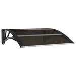 vidaXL Auvent de porte Noir 80x75 cm Polycarbonate