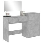 vidaXL Ensemble de coiffeuse 3 Pièces gris béton bois d'ingénierie