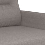 vidaXL Canapé à 2 places Taupe 140 cm Tissu