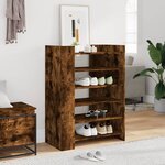 vidaXL Armoire à chaussures chêne fumé 74 5x37 5x100 cm