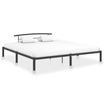 vidaXL Cadre de lit sans matelas noir métal 180x200 cm