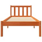 vidaXL Cadre de lit sans matelas cire marron 90x190 cm bois pin massif
