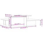vidaXL Tables basses 2 Pièces Noir Bois d'ingénierie