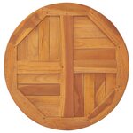 vidaXL Dessus de table Bois de teck solide Rond 2 5 cm 50 cm
