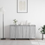 vidaXL Buffet gris Gris sonoma Bois d'ingénierie 135 x 41 x 75 cm