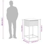 vidaXL Ensemble de bar de jardin 5 Pièces avec coussins noir poly rotin