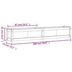 vidaXL Jardinière cire marron 180x31x31 cm bois de pin massif