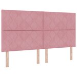 Cadre de lit vidaXL Rose 180x200 cm Velours