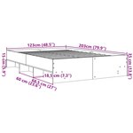 vidaXL Cadre de lit sans matelas chêne fumé 120x200 cm bois ingénierie