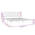 vidaXL Cadre de lit métal sans matelas et tête de lit noir 160x200 cm