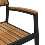 vidaXL Ensemble de salle à manger de jardin 7 pièces en bois massif d'acacia et métal