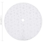 vidaXL Jupe de sapin de Noël de luxe Blanc 150 cm Fausse fourrure