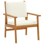 Ensemble de canapé de jardin 4 pièces avec coussins en bois d'acacia