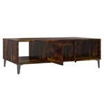 vidaXL Table basse chêne fumé 103 5x60x35 cm bois d'ingénierie