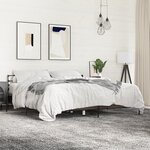 vidaXL Cadre de lit chêne marron 180x200 cm bois d'ingénierie et métal