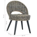 vidaXL Chaise de canapé rotin kubu noir