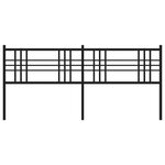 vidaXL Tête de lit métal noir 200 cm