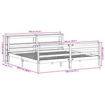 vidaXL Cadre de lit sans matelas cire marron 180x200cm bois pin massif