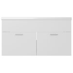 vidaXL Armoire d'évier avec lavabo intégré Blanc Bois d'ingénierie